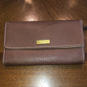 Nine & Co. Brown Faux Leather Classic Folding Card Holder Wallet